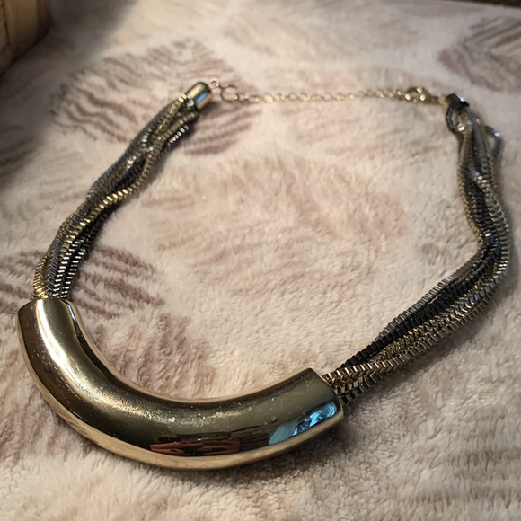 Stunning Lydell NYC gold, silver statement necklace - Picture 4 of 5